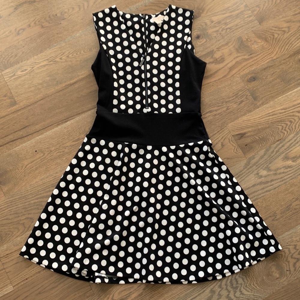 Michael Kors stretch polka dot fit and flare dress